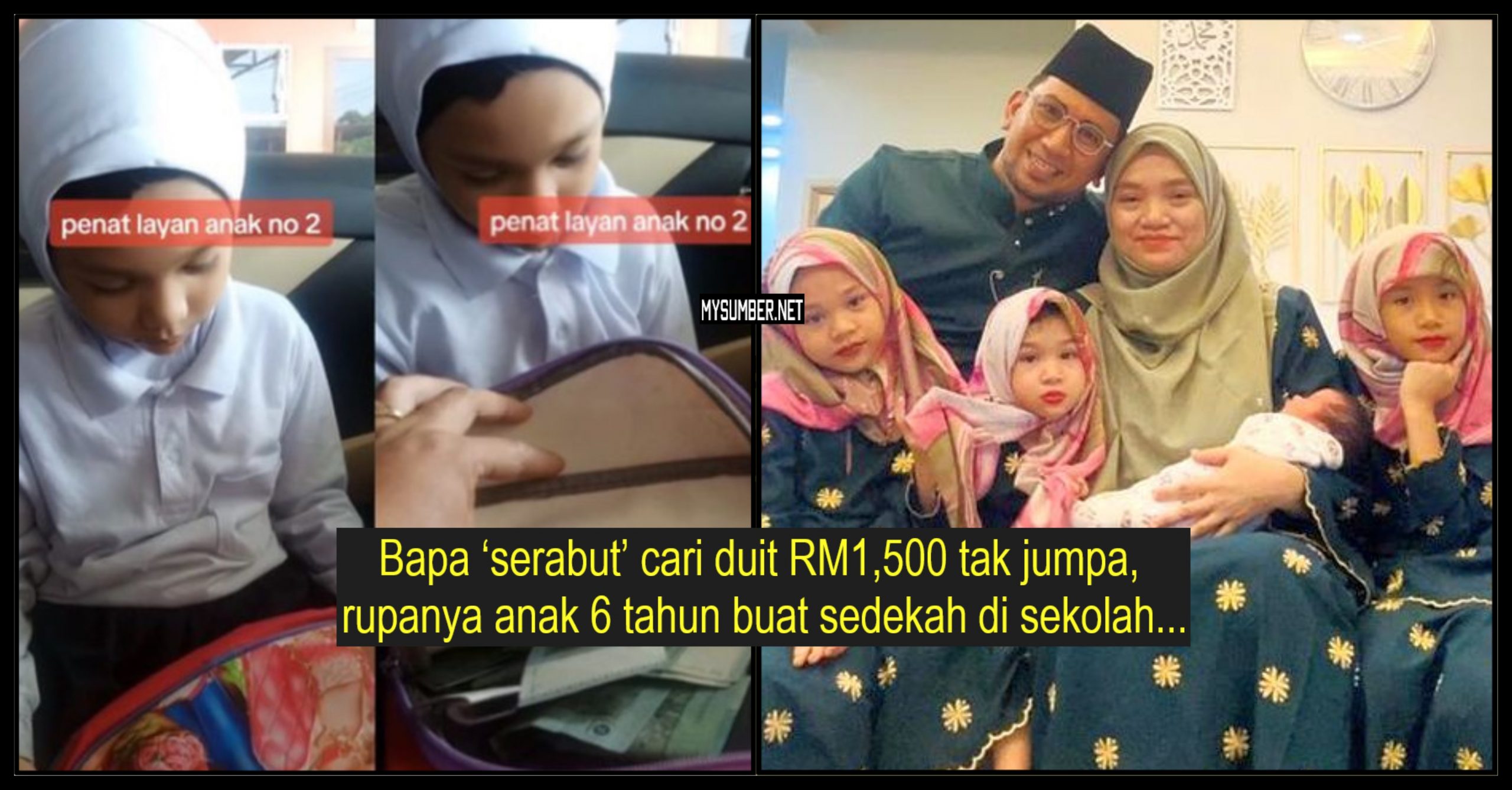 Anak 6 tahun guna duit bapa RM1500 buat bantu kawan-kawan di sekolah